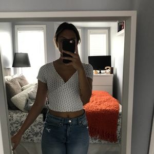 Garage Cropped Wrap top